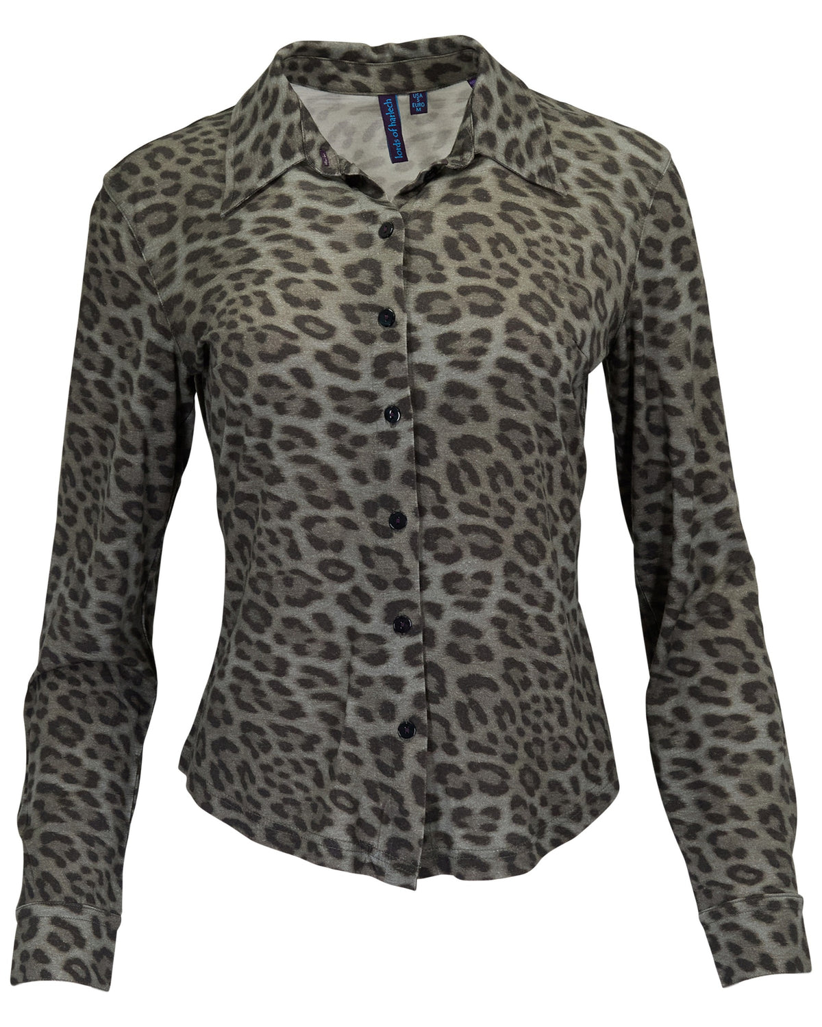 SCARLET LEOPARD SAGE WOMEN'S MERINO JERSEY LONG-SLEEVE SHIRT