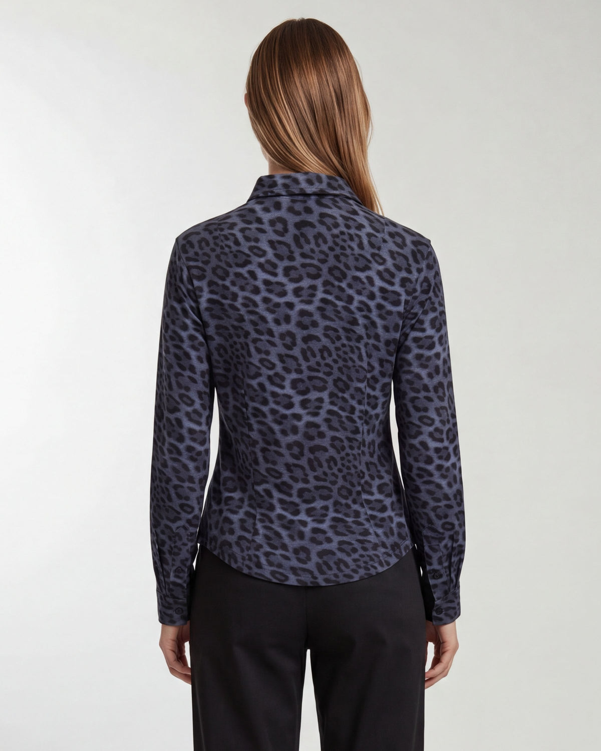 SCARLET LEOPARD SMOKE WOMEN'S MERINO JERSEY LONG-SLEEVE SHIRT