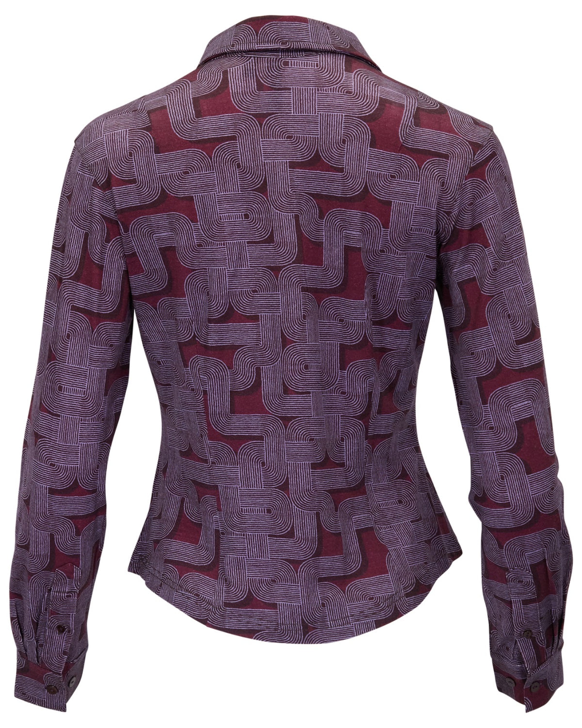 SCARLET BLONS GEO PORT WOMEN'S MERINO JERSEY LONG-SLEEVE SHIRT