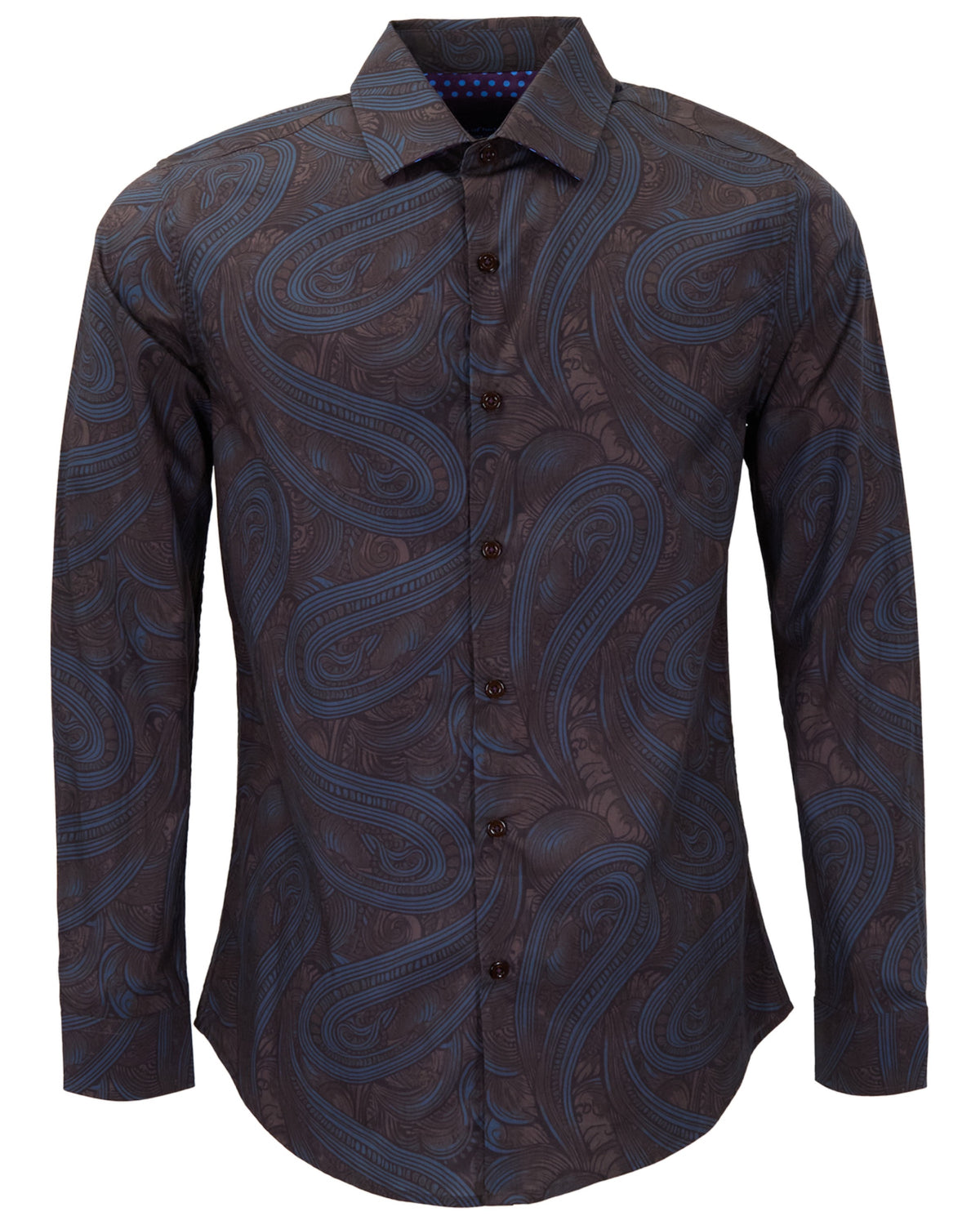 NORMAN PAISLEY BADALONA BROWNIE MEN'S PRINTED COTTON LONG-SLEEVE SHIRT