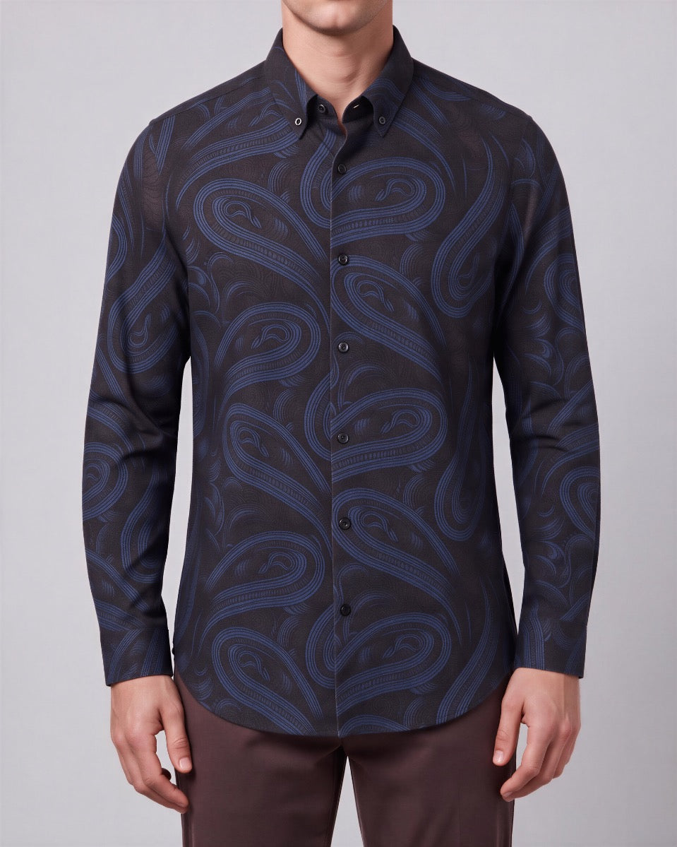 SHAWN PAISLEY BADALONA BROWNIE MEN'S EXTRA-FINE MERINO LONG-SLEEVE SHIRT
