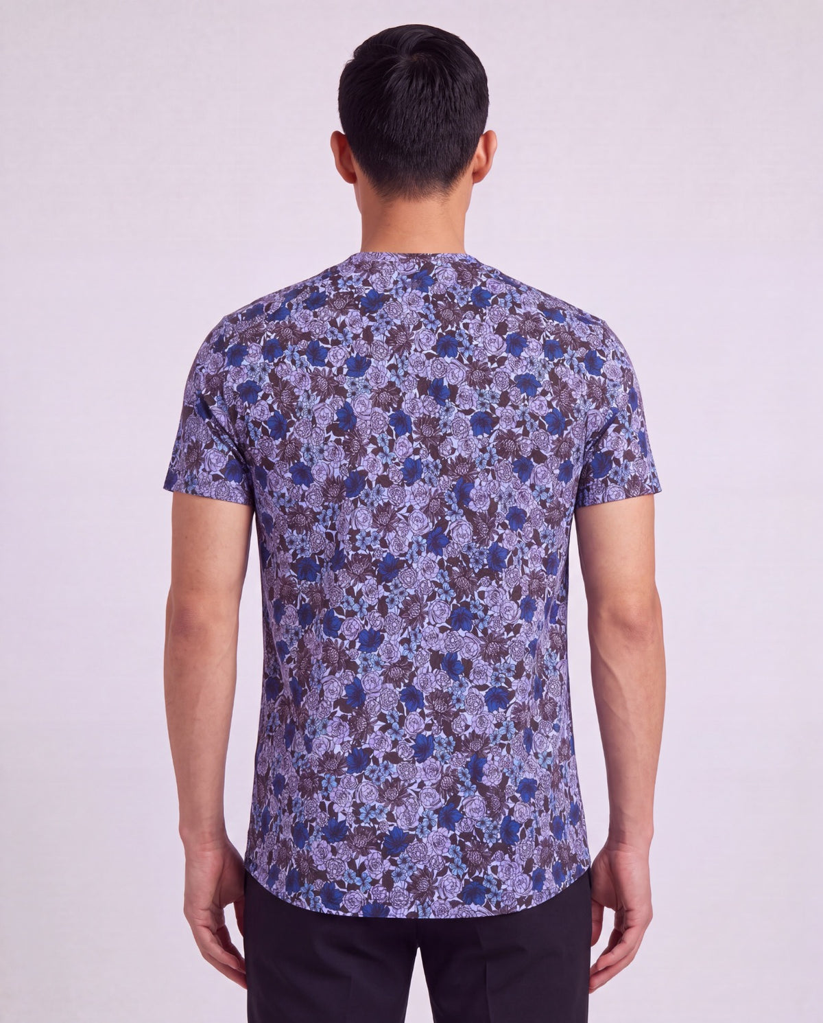 MAZE TERNBERG FLORAL BROWNIE MEN'S STRETCH COTTON V-NECK TEE