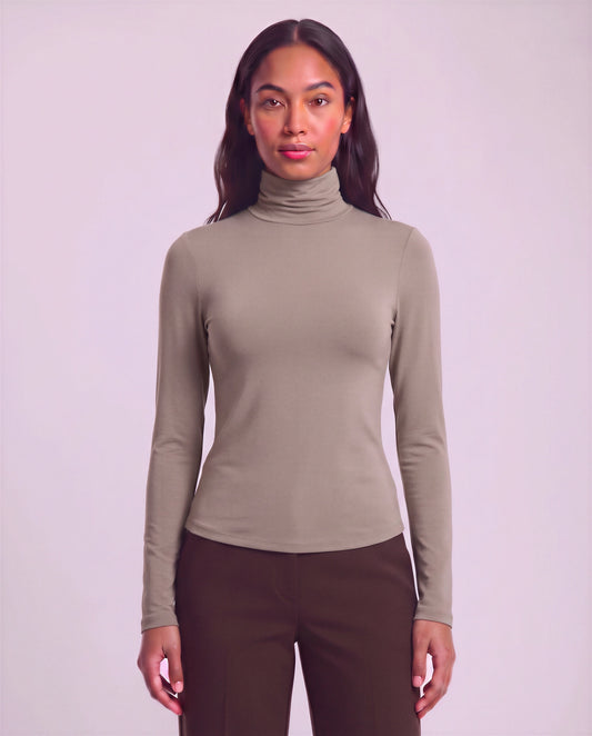 KATE SAGE WOMEN'S LYOCELL STRETCH TURTLENECK