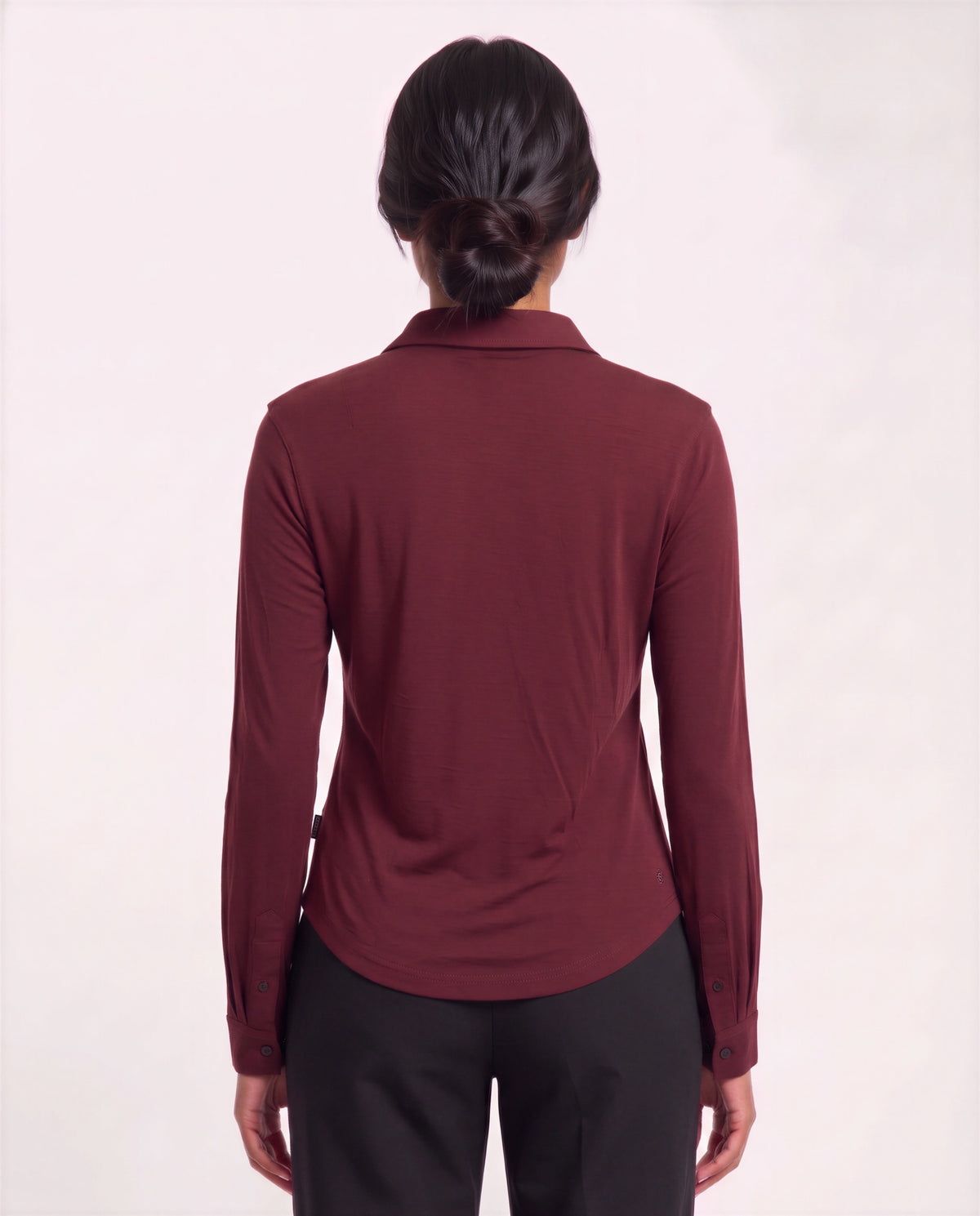 STEPHANIE PORT WOMEN'S LYOCELL STRETCH LONG-SLEEVE SHIRT