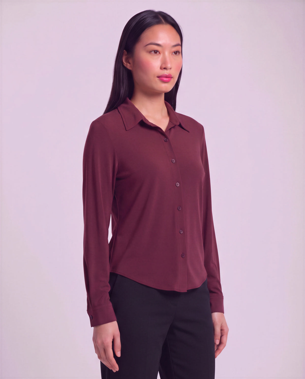 SCARLET PORT WOMEN'S MERINO JERSEY LONG-SLEEVE SHIRT