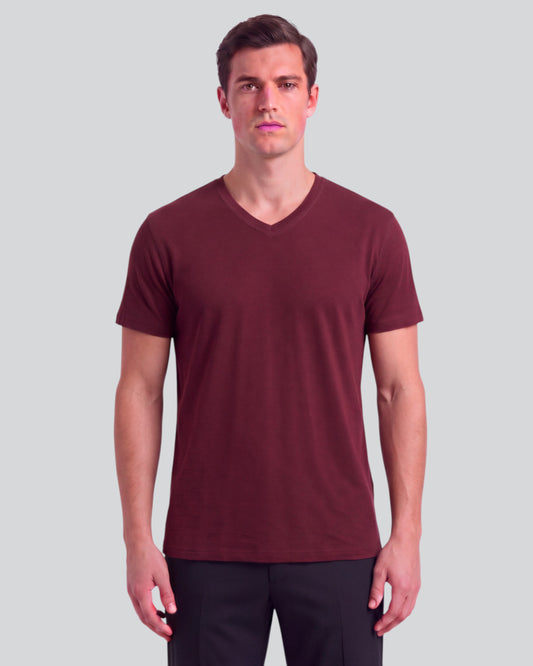 VICTOR PORT MEN'S EXTRA-FINE MERINO V-NECK TEE