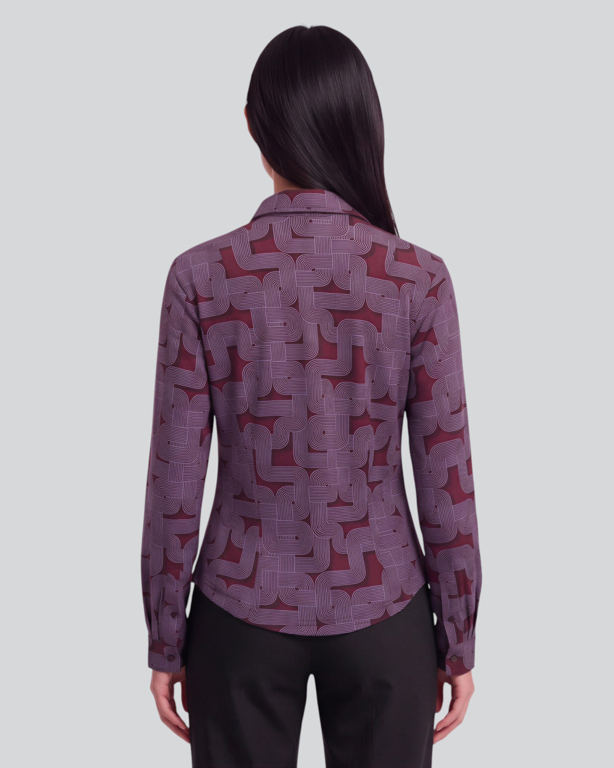 SCARLET BLONS GEO PORT WOMEN'S MERINO JERSEY LONG-SLEEVE SHIRT